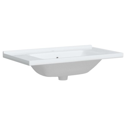 Lavabo de baño rectangular cerámica blanco 81x48x19,5 cm