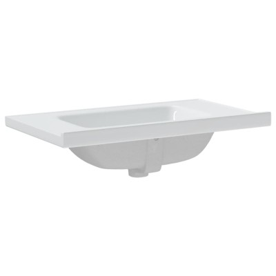 Lavabo de baño rectangular cerámica blanco 81x48x19,5 cm