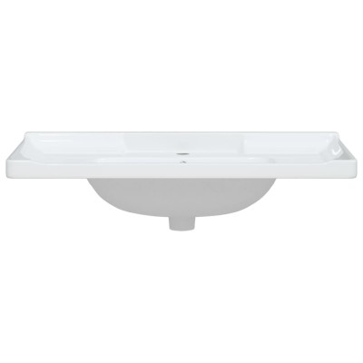 Lavabo de baño rectangular cerámica blanco 91,5x48x23 cm