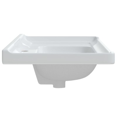 Lavabo de baño rectangular cerámica blanco 91,5x48x23 cm