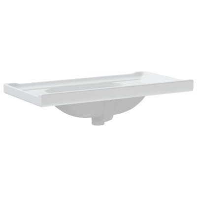 Lavabo de baño rectangular cerámica blanco 91,5x48x23 cm