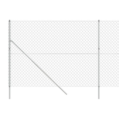 Cerca de alambre plateado 1,8x25 m