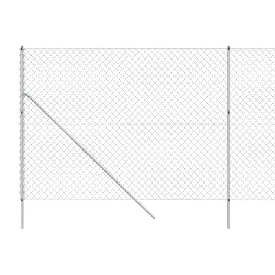 Cerca de alambre plateado 1,8x10 m