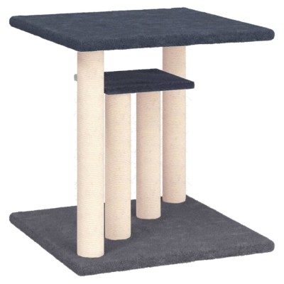 Postes rascadores para gatos con plataformas gris oscuro 50 cm