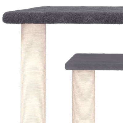 Postes rascadores para gatos con plataformas gris oscuro 50 cm