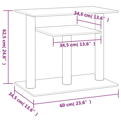 Postes rascadores para gatos con plataformas gris claro 62,5 cm