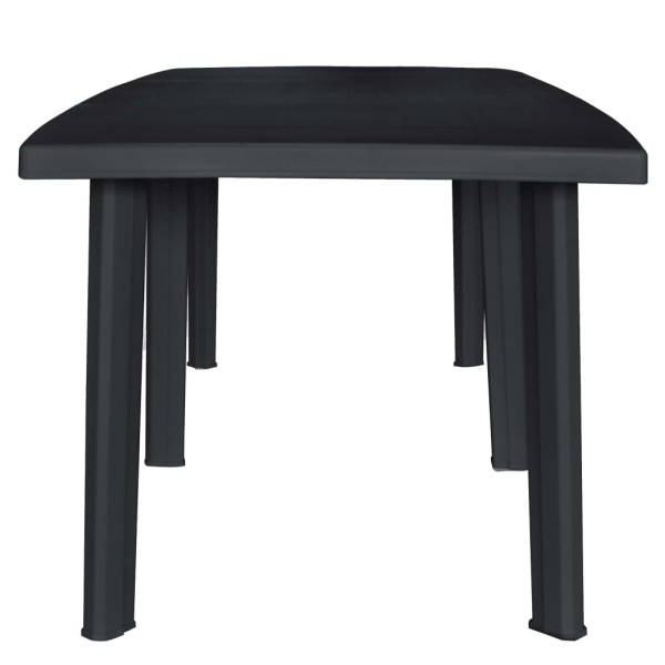 Conjunto de comedor de jardín 11 piezas plástico gris antracita