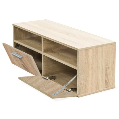 Mueble de TV 2 piezas madera de ingeniería roble 95x35x36 cm