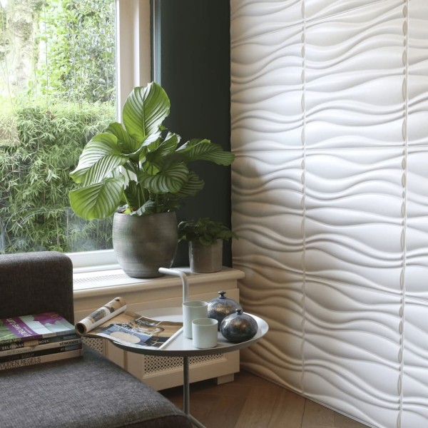 WallArt Paneles de pared 3D 24 uds GA-WA04 diseño Waves