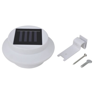 Lámparas solares para valla exterior 12 uds LED negro