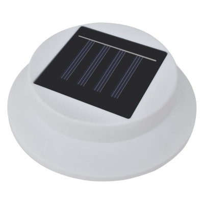 Lámparas solares para valla exterior 12 uds LED negro