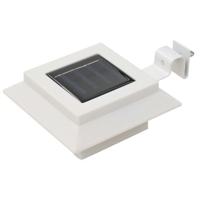 Lámparas solares cuadradas de exterior blancas 12 uds LED 12 cm