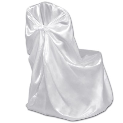 Funda de silla para banquete de boda 12 unidades blanco