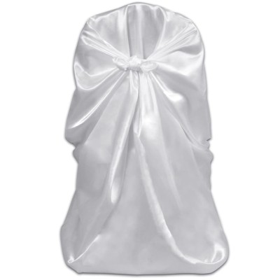 Funda de silla para banquete de boda 12 unidades blanco