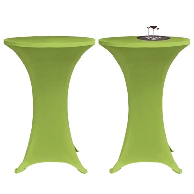 Funda elástica para mesa 4 unidades 80 cm verde