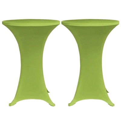 Funda elástica para mesa 4 unidades 80 cm verde