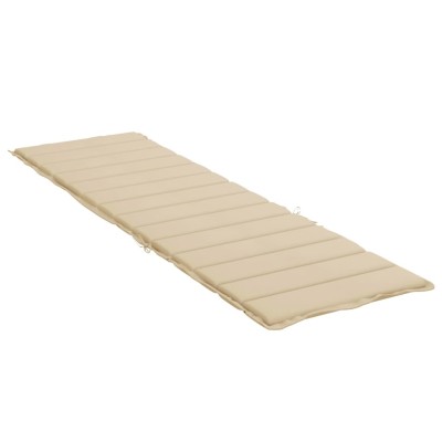 Cojín de tumbona de tela Oxford beige 200x50x3 cm