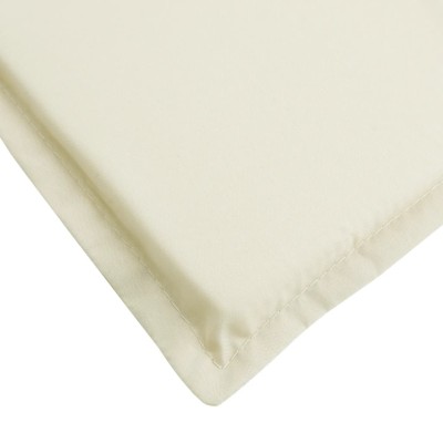 Cojín de tumbona de tela Oxford crema 200x70x3 cm