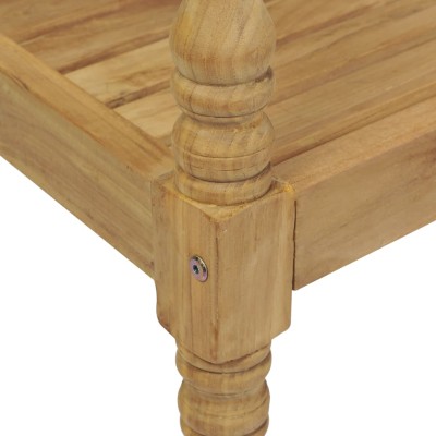 Banco Batavia madera maciza de teca con cojín crema 120 cm