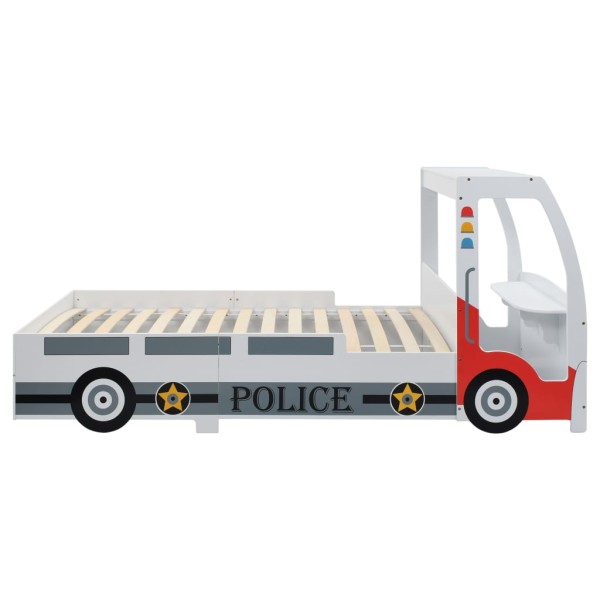 Cama infantil coche de policía colchón 7 zonas H2 90x200 cm