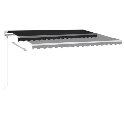 Toldo automático con LED sensor de viento antracita 400x300 cm