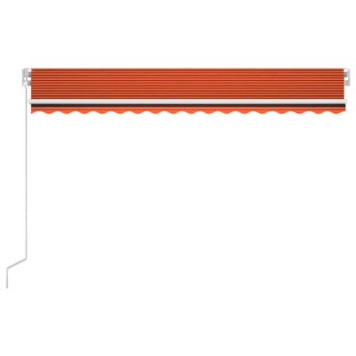 Toldo retráctil manual naranja y marrón 400x350 cm