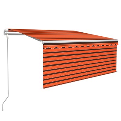 Toldo automático con persiana, LED y sensor de viento 3,5x2,5 m