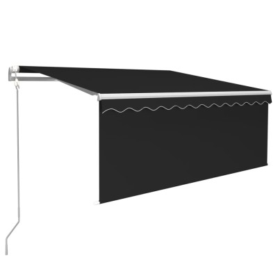 Toldo retráctil automático con persiana antracita 3,5x2,5 m