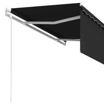 Toldo retráctil automático con persiana antracita 3,5x2,5 m