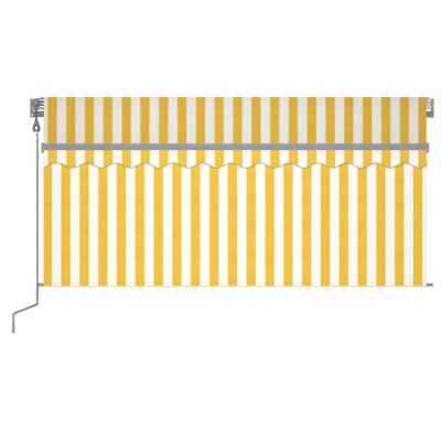 Toldo retráctil automático con persiana amarillo 3,5x2,5 m