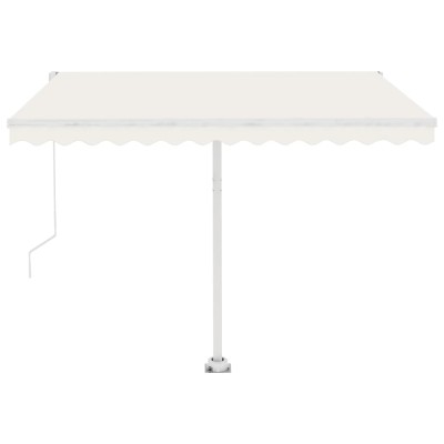 Toldo de pie retráctil manual crema 300x250 cm