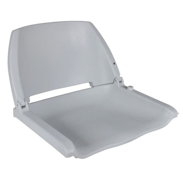 Asiento barco respaldo plegable sin cojín 2uds gris 41x51x48 cm