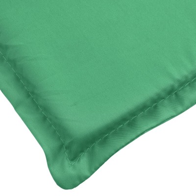 Cojín de tumbona de tela Oxford verde 200x60x3 cm