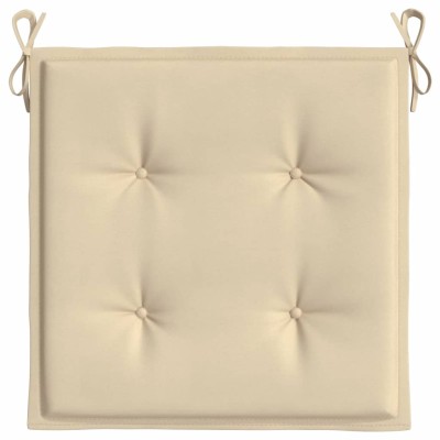 Cojines de silla de jardín 6 uds tela Oxford beige 40x40x3 cm