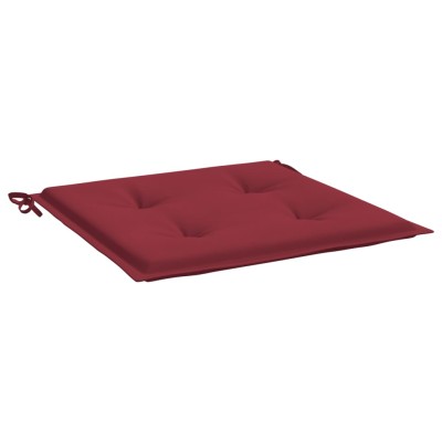 Cojines silla de jardín 2 uds tela Oxford rojo tinto 50x50x3 cm