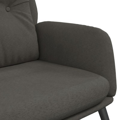 Sillón de relax de piel de ante sintética gris oscuro