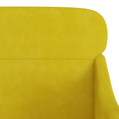 Sillón de terciopelo amarillo 63x76x80 cm