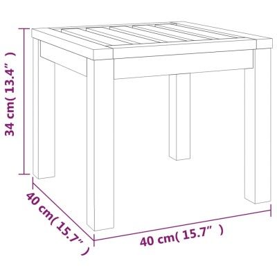 Set de comedor para jardín 3 piezas con cojines madera acacia