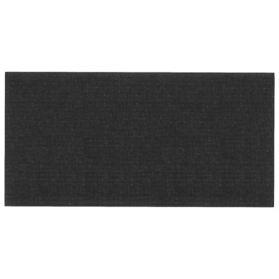 Paneles de pared 12 uds tela negro 30x15 cm 0,54 m²