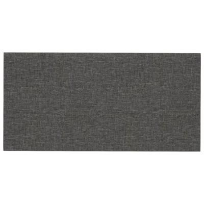 Paneles de pared 12 uds tela gris oscuro 60x30 cm 2,16 m²