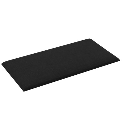 Paneles de pared 12 uds tela negro 60x30 cm 2,16 m²