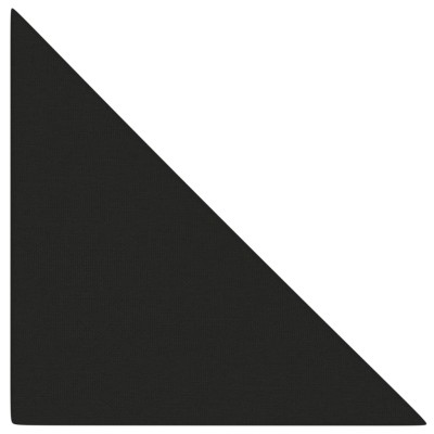 Paneles de pared 12 uds tela negro 30x30 cm 0,54 m²