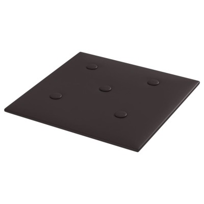 Paneles de pared 12 uds cuero sintético negro 30x30 cm 1,08 m²