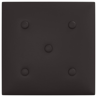 Paneles de pared 12 uds cuero sintético negro 30x30 cm 1,08 m²