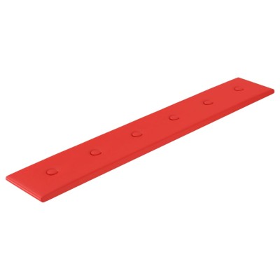 Paneles de pared 12 uds cuero sintético rojo 90x15 cm 1,62 m²