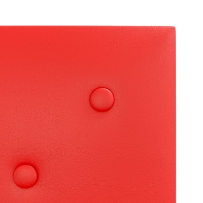 Paneles de pared 12 uds cuero sintético rojo 30x30 cm 1,08 m²