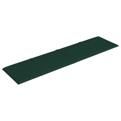 Paneles de pared 12 uds tela verde oscuro 60x15 cm 1,08 m²