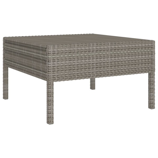 Set de muebles de jardín 2 pzas y cojines ratán sintético gris