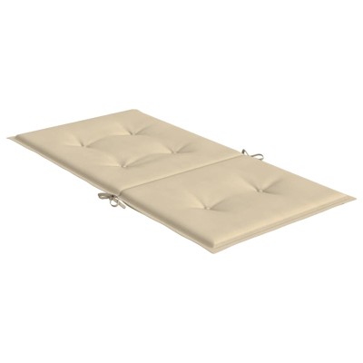 Cojín de silla de jardín respaldo bajo 4 uds tela Oxford beige