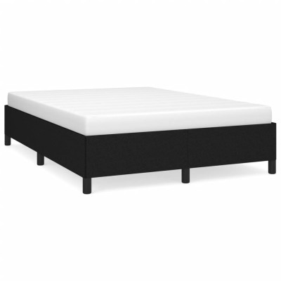 Estructura de cama de tela negro 140x190 cm